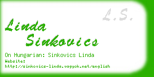 linda sinkovics business card